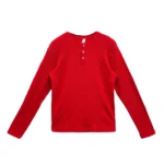 Chrome Hearts Henley Embroidered Thermal Red T-Shirt Tee