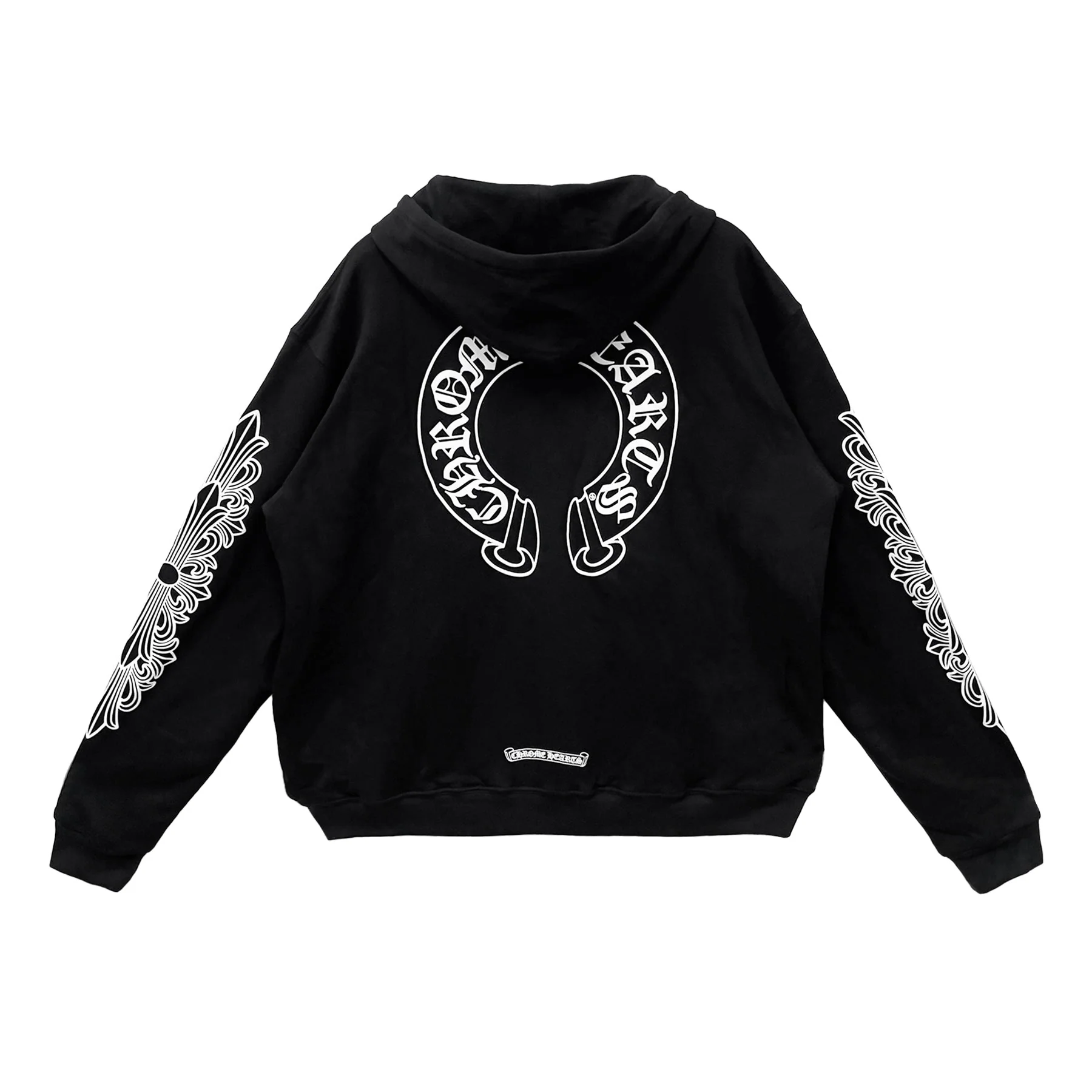 Chrome Hearts Horseshoe Floral Sleeve Thermal Zip Up Hoodie Chrome Hearts Horseshoe Floral Sleeve Thermal Zip Up Hoodie