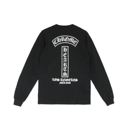 Chrome Hearts LA Los Angeles Exclusive T-bar Script Logo Long Sleeve T-shirt