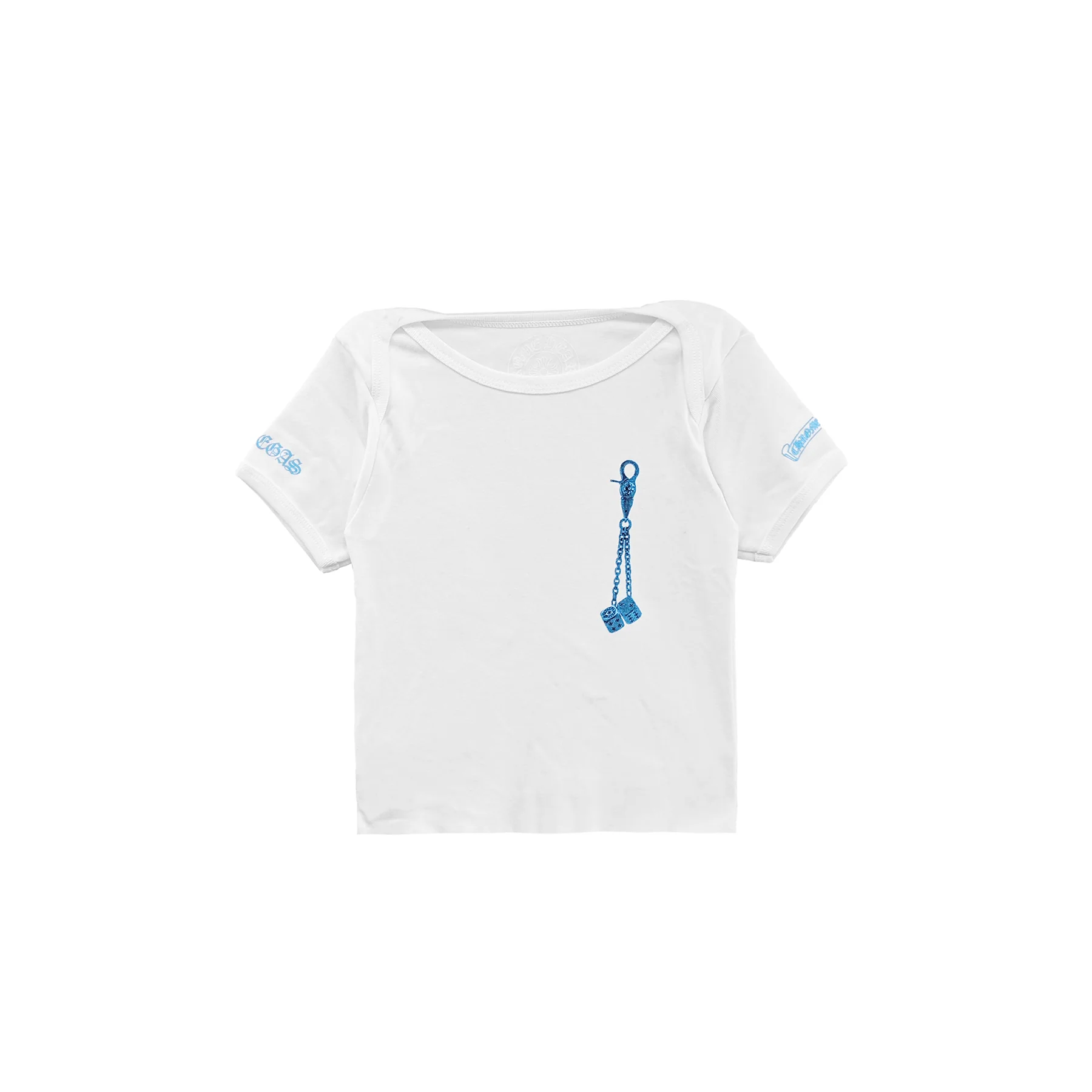 Chrome Hearts Las Vegas Exclusive Dice Logo Cropped Short Sleeves Tee Chrome Hearts Las Vegas Exclusive Dice Logo Cropped Short Sleeves Tee