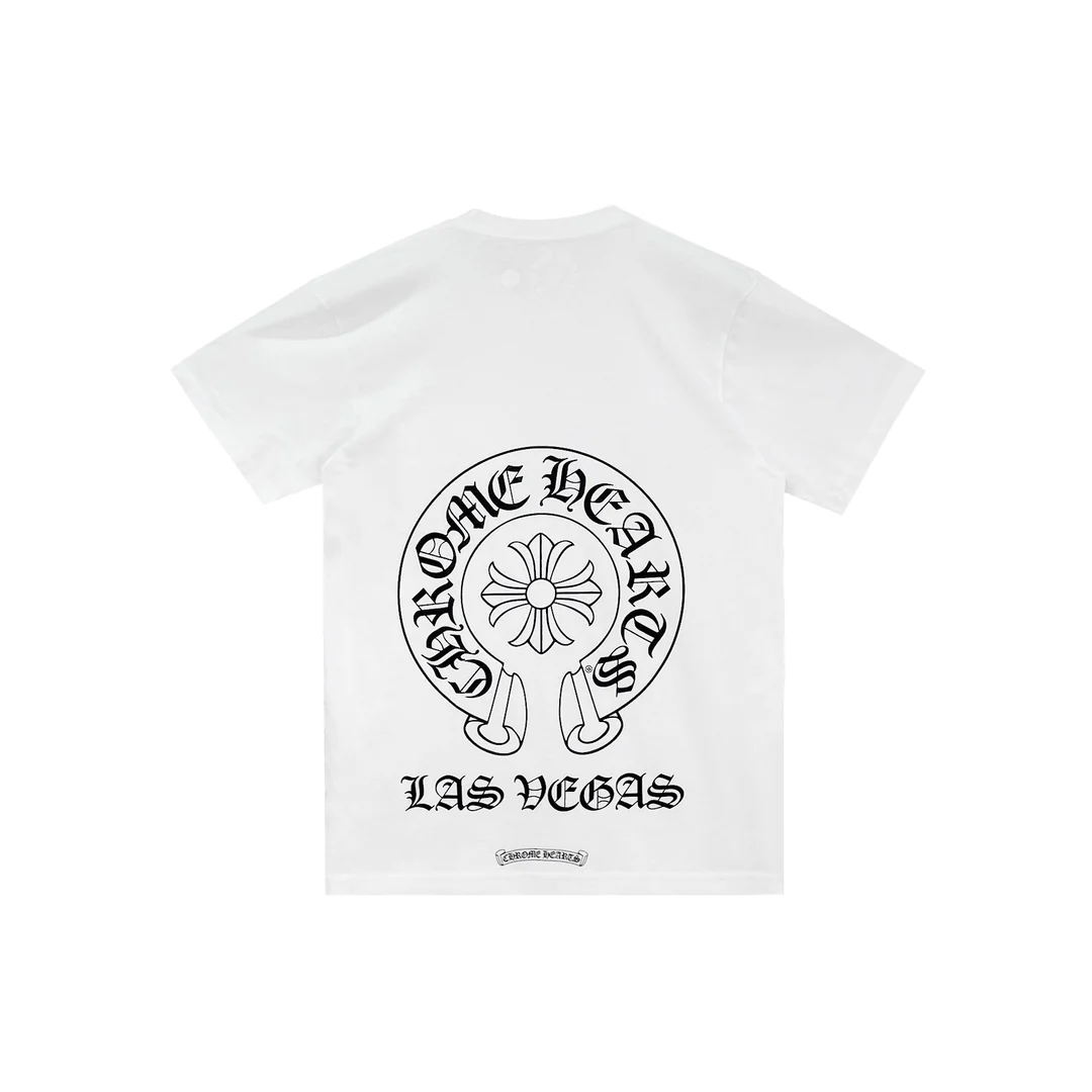 Chrome Hearts Las Vegas Exclusive Horseshoe Logo Short Sleeve T-shirt Chrome Hearts Las Vegas Exclusive Horseshoe Logo Short Sleeve T-shirt