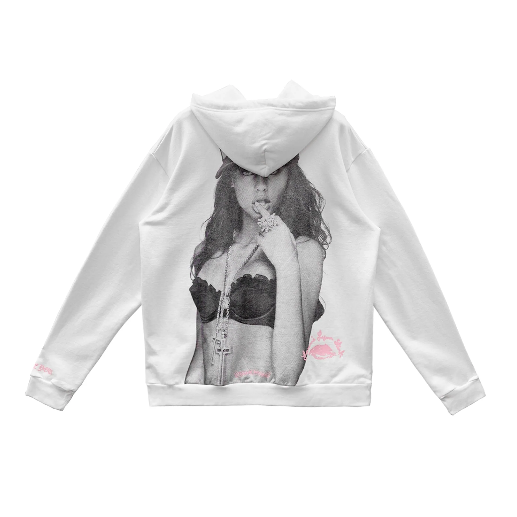 Chrome Hearts Laurie Lynn Stark Love You Portrait Pink Letter Hoodie Chrome Hearts Laurie Lynn Stark Love You Portrait Pink Letter Hoodie