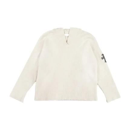 Chrome Hearts Leopard Cross Patch Cashmere Pullover Hoodie