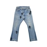 Chrome Hearts Levi's 501 Gallery Dept Black Cross Patch Jeans