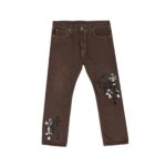 Chrome Hearts Levi's 501 Zebra Black Cross Patch Brown Jeans