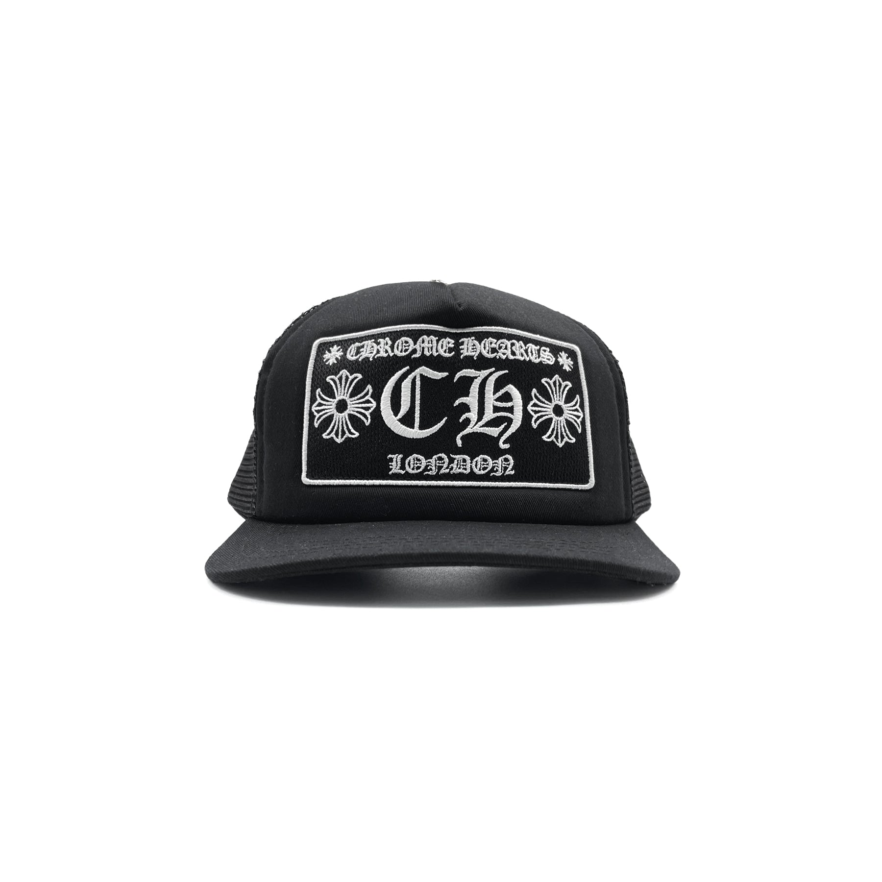 chrome-hearts-london-ch-embroidered-patch-black-baseball-cap-4516207.jpg Chrome Hearts London CH Embroidered Patch Black Baseball Cap - Image 1
