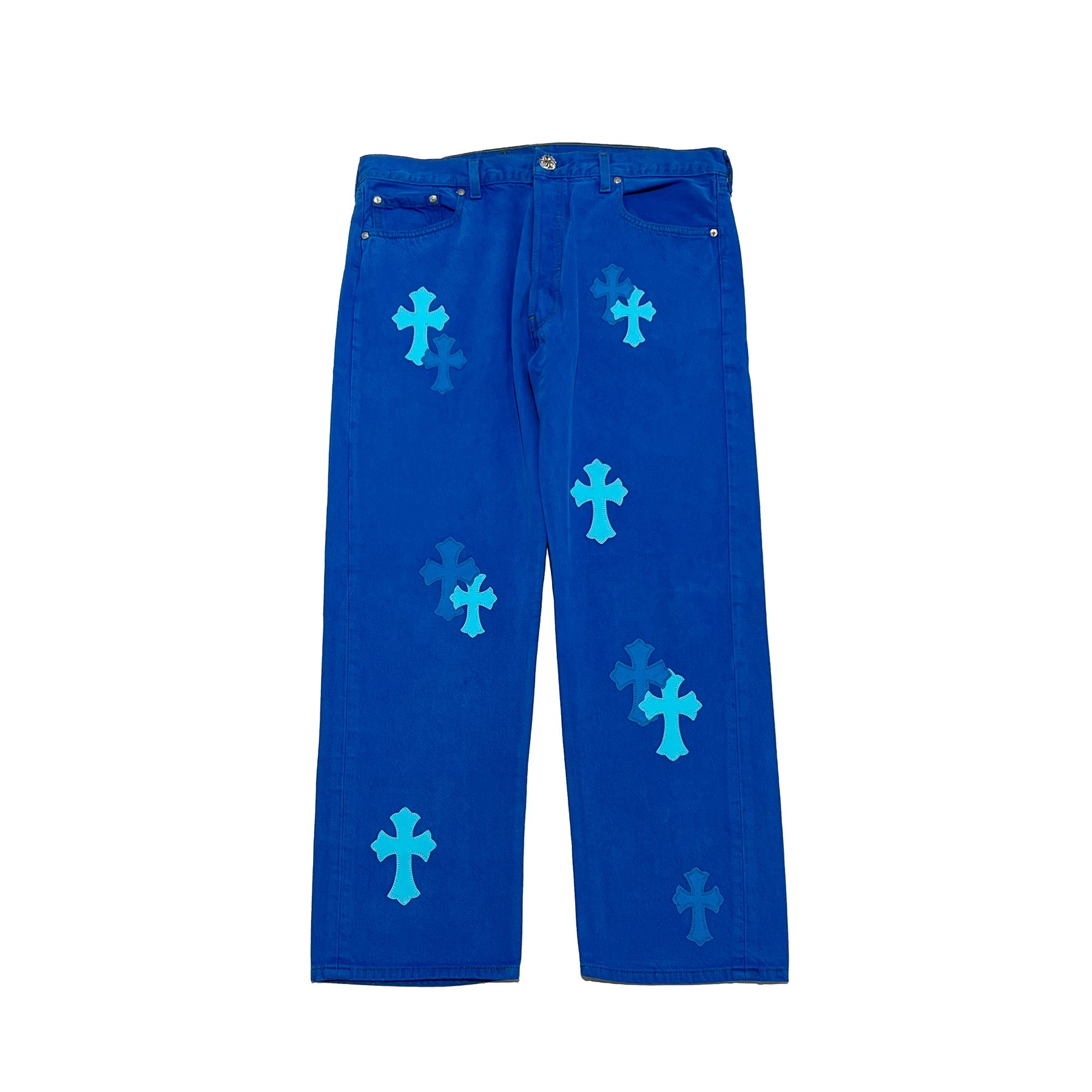 chrome-hearts-london-exclusive-blue-cross-patch-jeans-5863988.jpg Chrome Hearts London Exclusive Blue Cross Patch Jeans II - Image 1