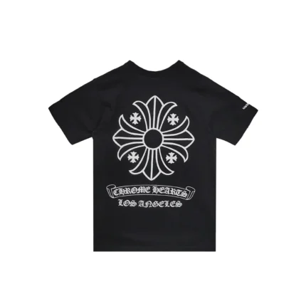 Chrome Hearts Los Angeles Exclusive Scroll Label Cross Short Sleeve T-shirt Tee