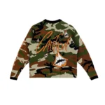 Chrome Hearts Matty Boy Camouflage Waffle Thermal Long Sleeve Tee