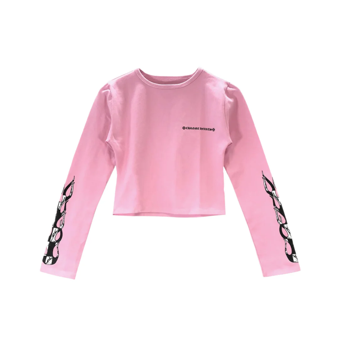 Chrome Hearts Matty Boy Pink Cycling Long Sleeve T-shirt Chrome Hearts Matty Boy Pink Cycling Long Sleeve T-shirt