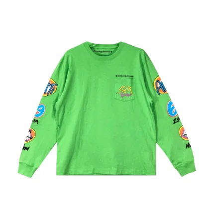 Chrome Hearts Matty Boy Sex Record Green Long Sleeve T-shirt