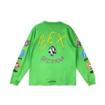Chrome Hearts Matty Boy Sex Record Green Long Sleeve T-shirt