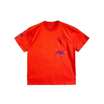 Chrome Hearts Matty Boy Red Flame Hearts Short Sleeve Tee