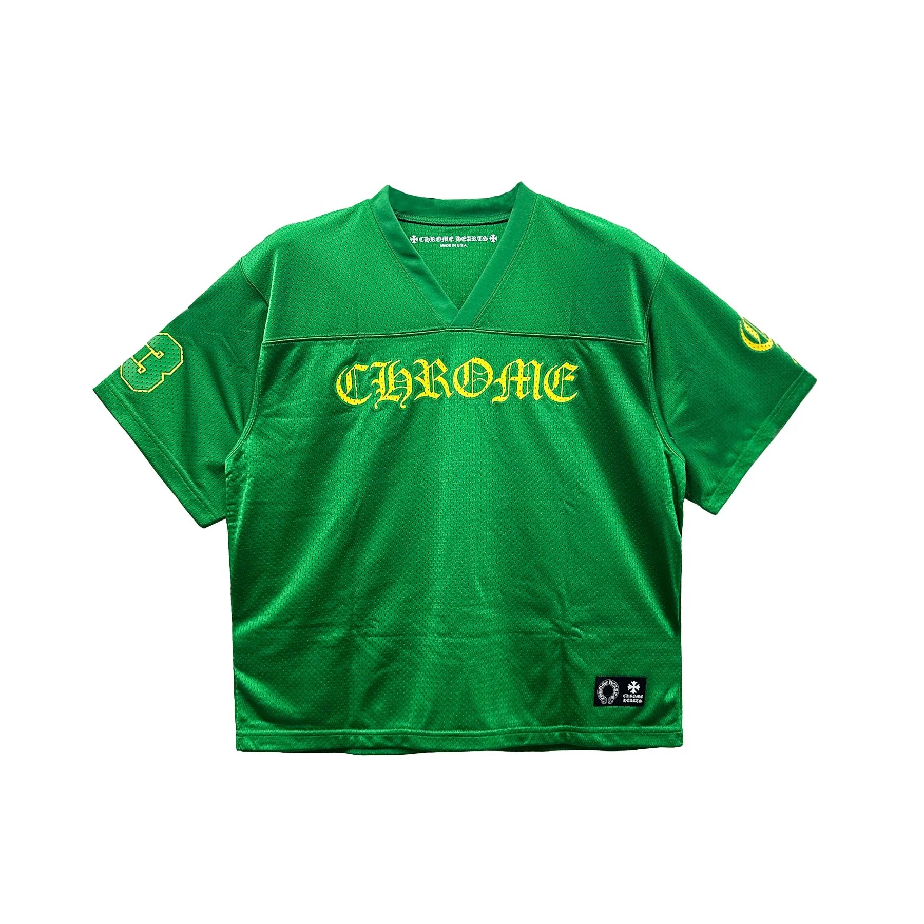 Chrome Hearts Mesh Ice Hockey Green Short Sleeve Tee Chrome Hearts Mesh Ice Hockey Green Short Sleeve Tee