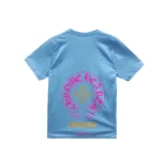 Chrome Hearts Miami Exclusive Horseshoe Blue Short Sleeve T-Shirt Tee