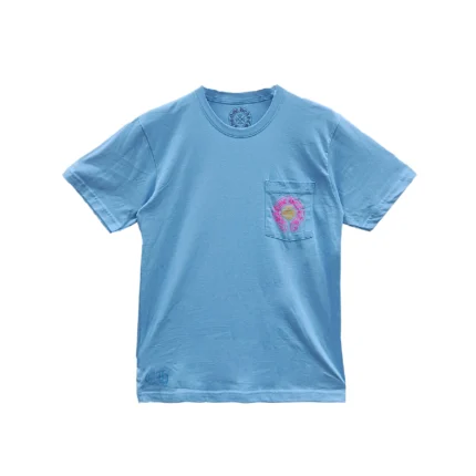 Chrome Hearts Miami Exclusive Horseshoe Blue Short Sleeve T-Shirt Tee