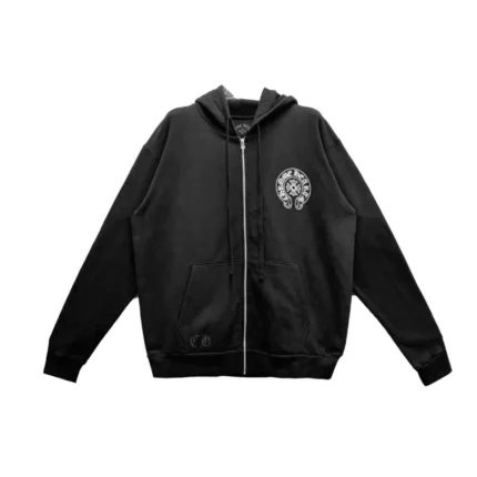 Chrome Hearts Miami Exclusive Horseshoe Logo Zip Up Hoodie