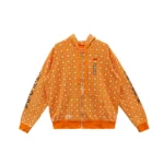 Chrome Hearts Miami Exclusive Horseshoe Zip Up Hoodie Motif Orange