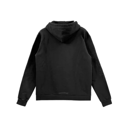 Chrome Hearts Miami Exclusive Vertical Logo Floral Sleeve Pullover Hoodie