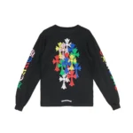 Chrome Hearts Multi Color Cross Logo Black Long Sleeves T-shirt
