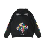 Chrome Hearts Multi-Color Cemetery Cross Logo Hoodie