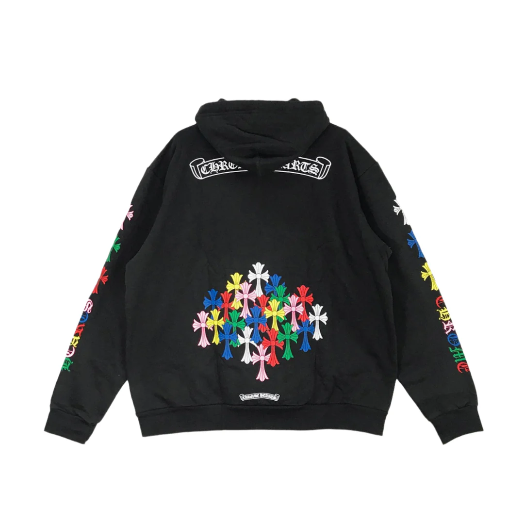 Chrome Hearts Multi-Color Cemetery Cross Logo Hoodie Chrome Hearts Multi-Color Cemetery Cross Logo Hoodie