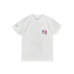 Chrome Hearts Multi-Color Cemetery Cross White Short Sleeve T-Shirt Tee