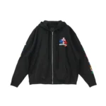 Chrome Hearts Multi-Color Cemetery Cross Logo Zip Up Hoodie