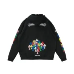 Chrome Hearts Multi-Color Cemetery Cross Logo Zip Up Hoodie