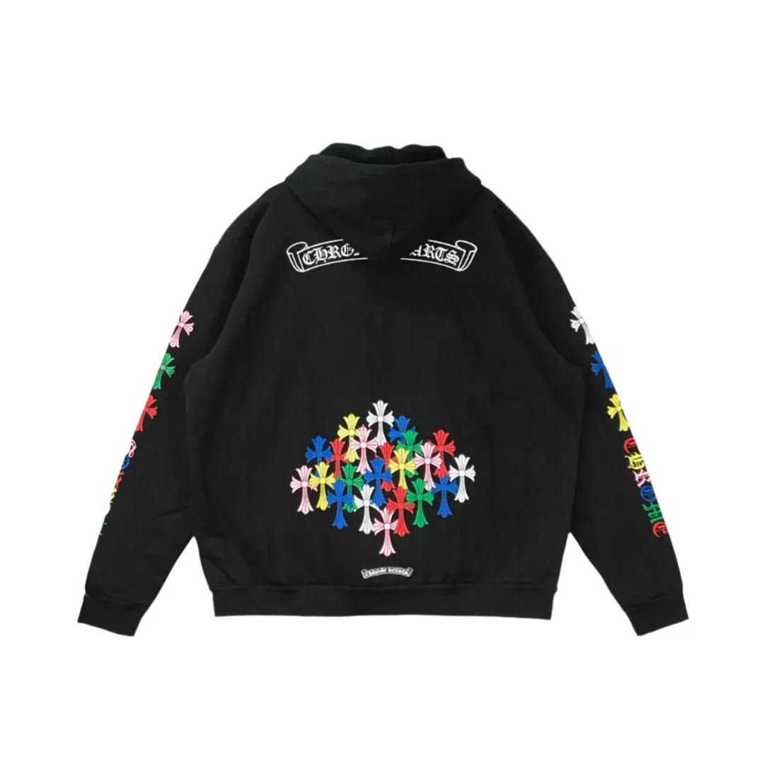 Chrome Hearts Multi-Color Cemetery Cross Logo Zip Up Hoodie Chrome Hearts Multi-Color Cemetery Cross Logo Zip Up Hoodie