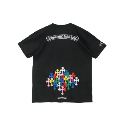 Chrome Hearts Multi Color Cross Scroll Logo Short Sleeve T-shirt