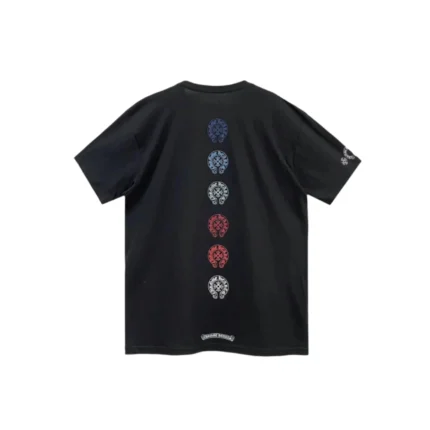 Chrome Hearts Multi Color Gradient Horseshoe Logo Short Sleeve T-shirt