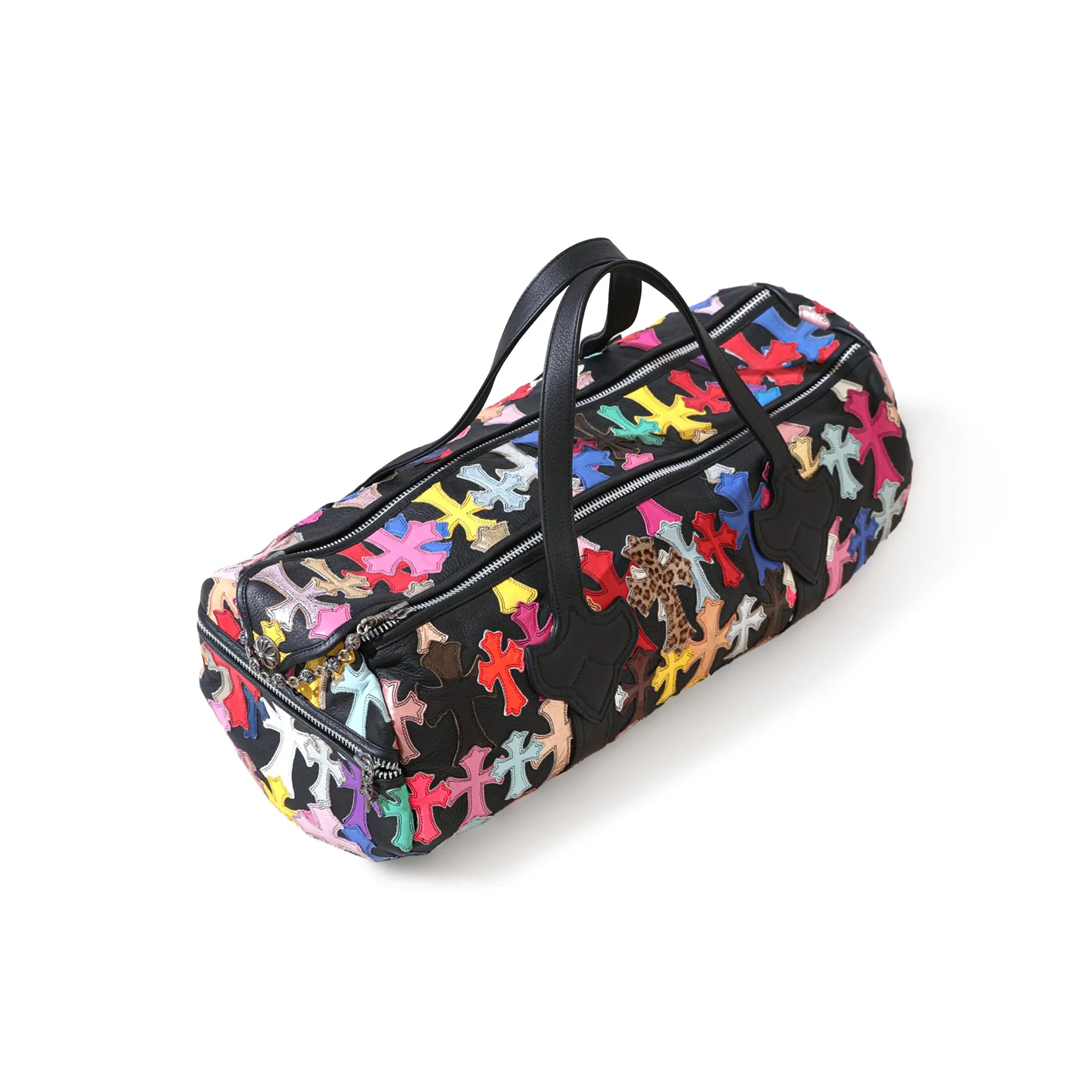 Chrome Hearts Multicolor Cross Patch Keepall Oversized Duffle Bag Chrome Hearts Multicolor Cross Patch Keepall Oversized Duffle Bag