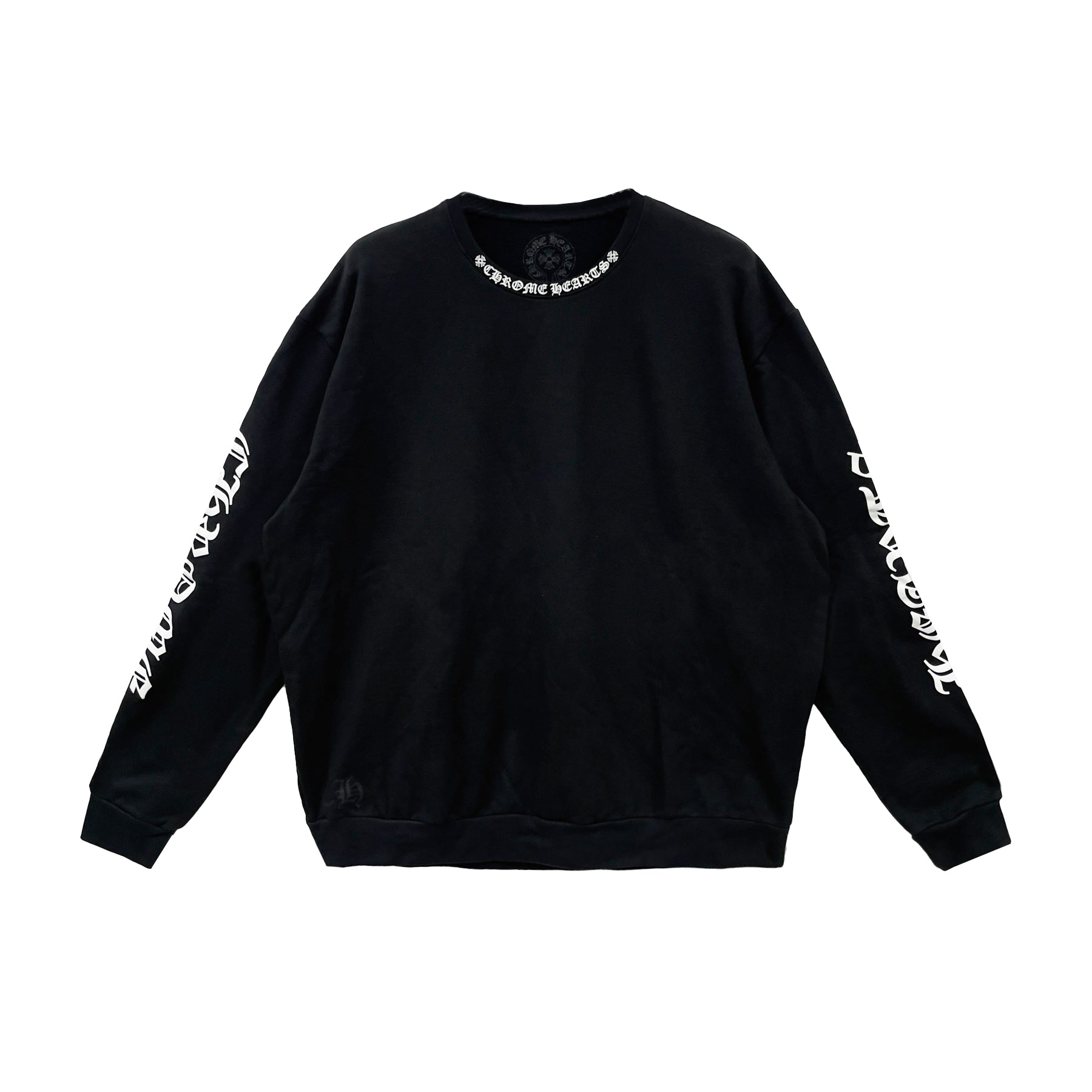 chrome-hearts-neck-logo-black-sweatershirt-3560601.jpg Chrome Hearts Neck Logo Black Sweatshirt - Image 1