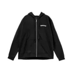 Chrome Hearts NYC Scroll Logo Zip Up Hoodie