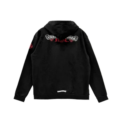 Chrome Hearts NYC Scroll Logo Zip Up Hoodie