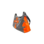 Chrome Hearts Orange Cross Patch Pony Hair Checkerboard Lyon Bag