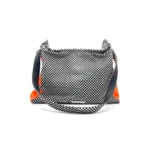 Chrome Hearts Orange Cross Patch Pony Hair Checkerboard Lyon Bag