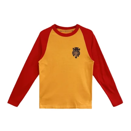 Chrome Hearts Orange & Red Dagger Logo Long Sleeve Tee