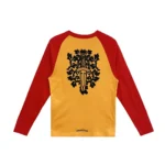 Chrome Hearts Orange & Red Dagger Logo Long Sleeve Tee