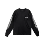 Chrome Hearts Pink Dagger Script Logo Long Sleeves Tee