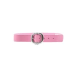Chrome Hearts Pink Leather Belt with Silver Buckle