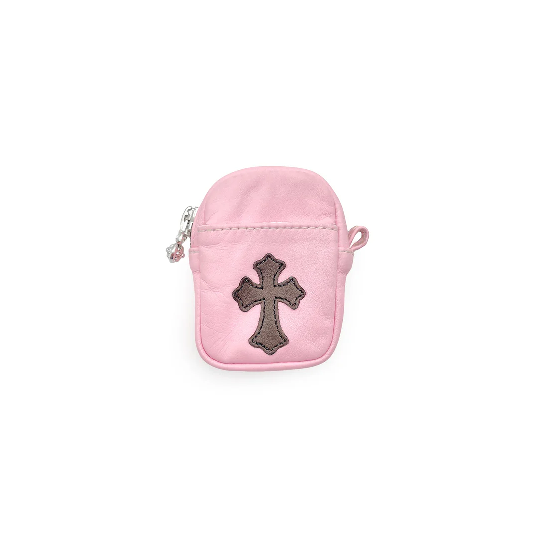 Chrome Hearts Pink Leather Cross Patch Airpod Micro Take Wallet Chrome Hearts Pink Leather Cross Patch Airpod Micro Take Wallet