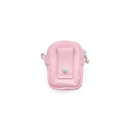 Chrome Hearts Pink Leather Cross Patch Airpod Micro Take Wallet