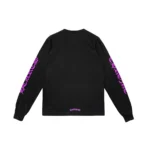 Chrome Hearts Purple Letter Collar Long Sleeve T-Shirt Tee