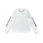 Chrome Hearts Purple Letter Collar Long Sleeve T-Shirt Tee