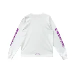 Chrome Hearts Purple Letter Collar Long Sleeve T-Shirt Tee