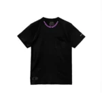 Chrome Hearts Purple Neck Script Logo Short Sleeve Tee