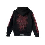 Chrome Hearts Red Dagger Logo Zip Up Hoodie