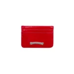 Chrome Hearts Red Patent Silver Studs Cardholder